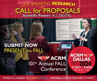 Call for Late-Breaking Research Proposals for Scientific Posters ALL DIGITAL | Submit now & present this fall at the ACRM 101st Annual Fall Conference | Submit your late-breaking research >>> ACRM.org/posters