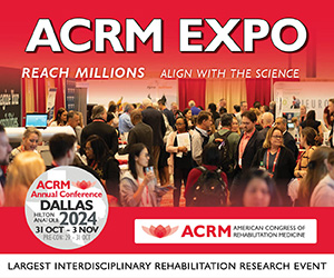 ACRM EXPO reach millions — Reach millions & align with the science — Get your booth for the ACRM EXPO, held every year at the ACRM Annual FALL Conference, the largest interdisciplinary rehabilitation research event in the world. | Book your booth today >>> https://acrm.org/getyourbooth